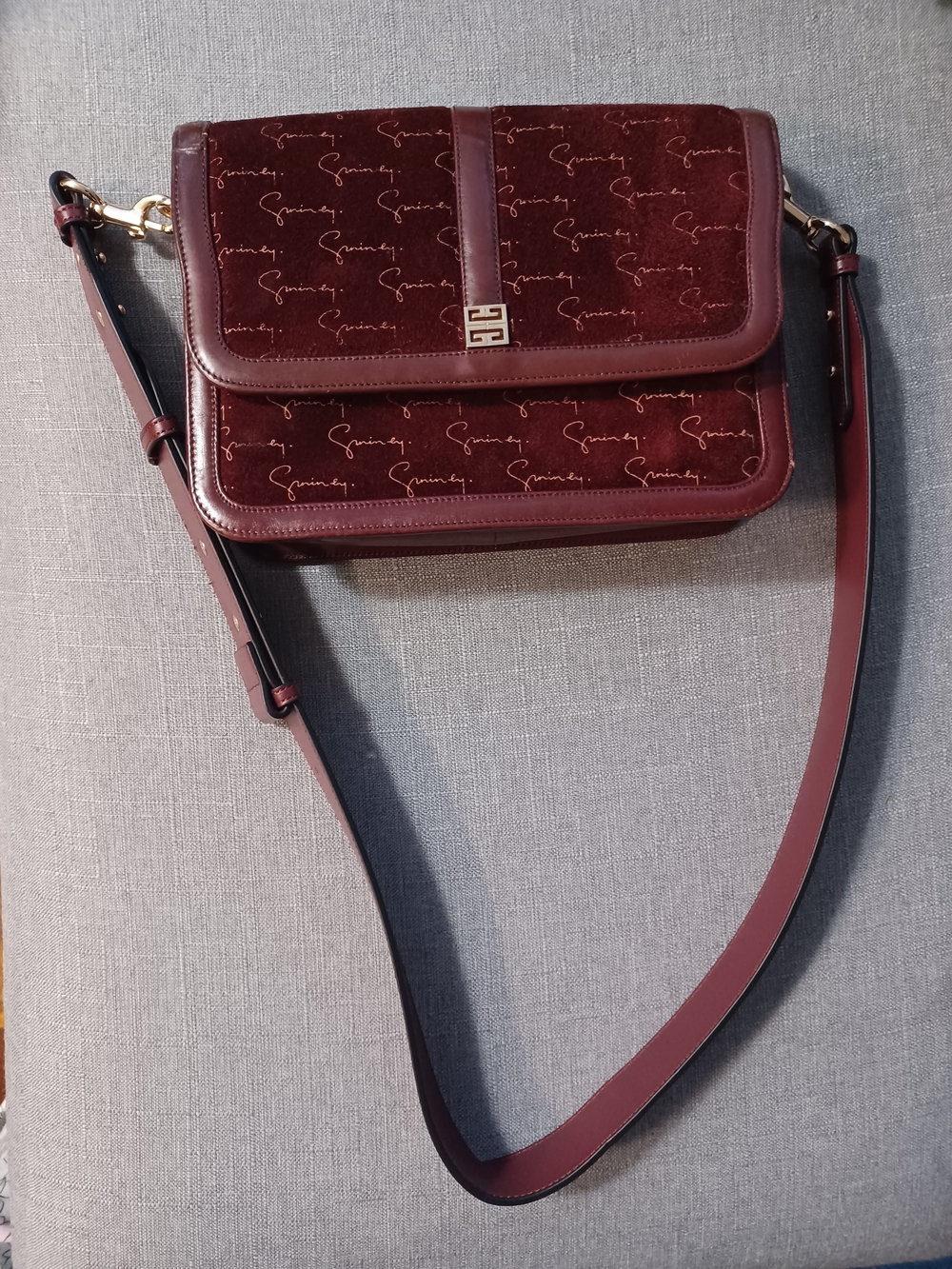 GIVENCHY Burgundy Crossbody Bag